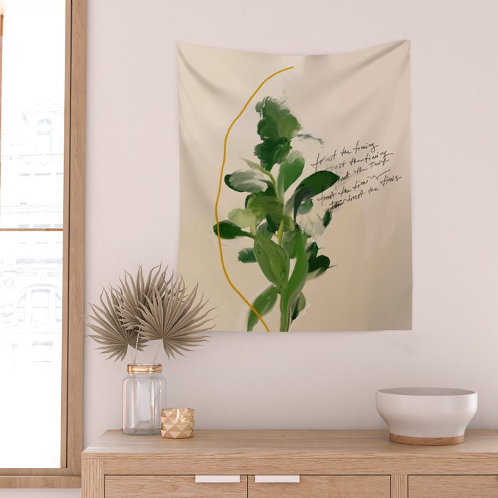 "Trust The Timing." Wall Tapestry Gallery Image 2