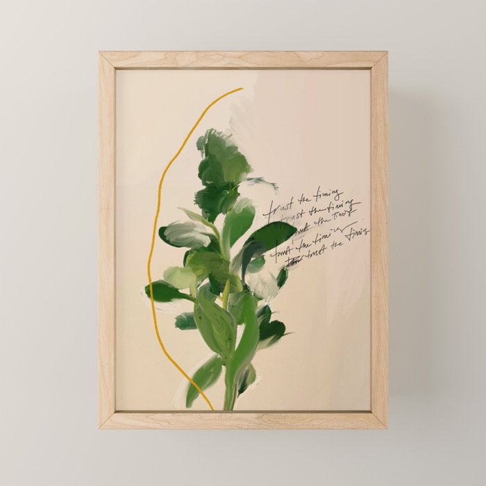 "Trust The Timing." Mini Art Print Gallery Image 1
