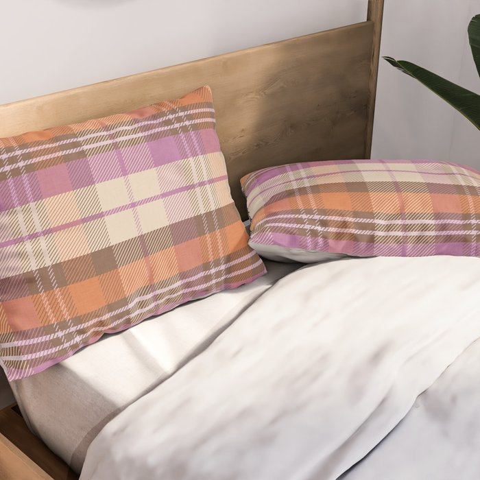 Cozy Twill Plaid - Fall Colors Pillow Sham Gallery Image 2