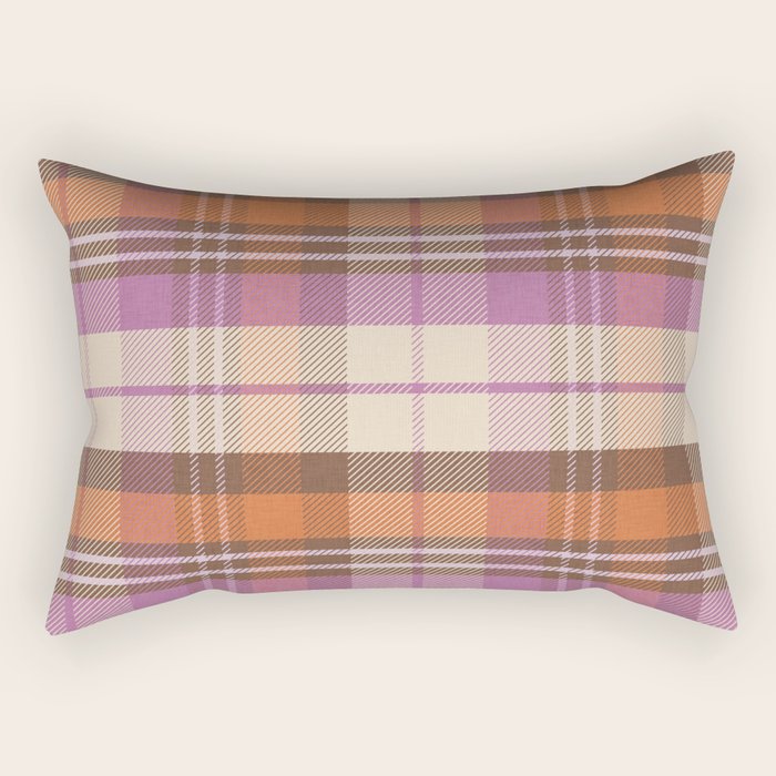 Cozy Twill Plaid - Fall Colors Rectangular Pillow Gallery Image 2