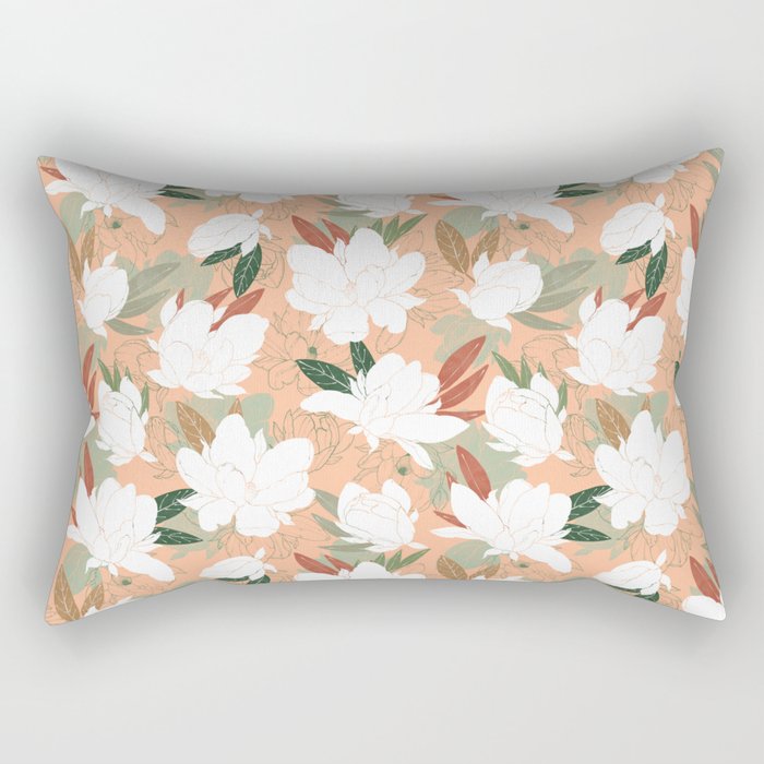 Big floral blossoms PF24 Rectangular Pillow Gallery Image 2