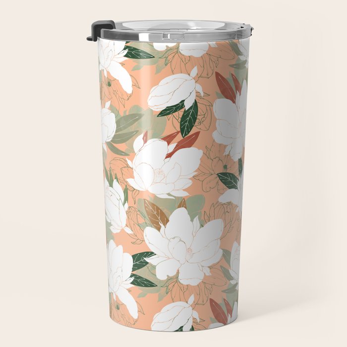 Big floral blossoms PF24 Travel Mug Gallery Image 3