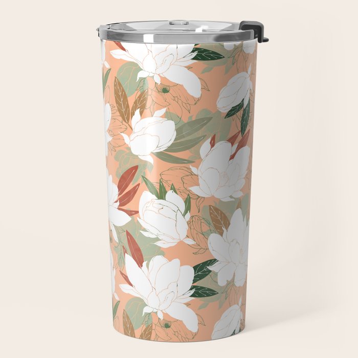 Big floral blossoms PF24 Travel Mug Gallery Image 2