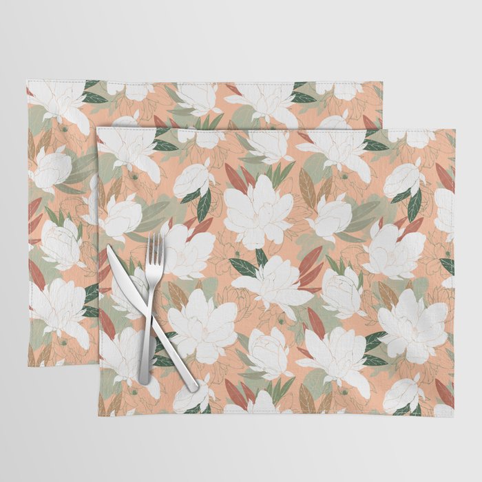Big floral blossoms PF24 Placemat Gallery Image 1