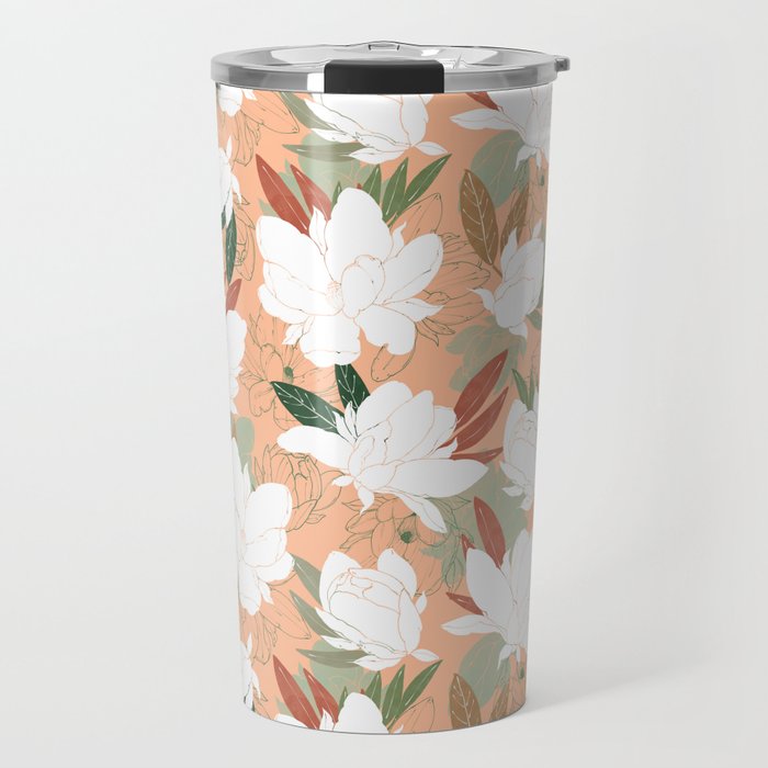 Big floral blossoms PF24 Travel Mug Gallery Image 1