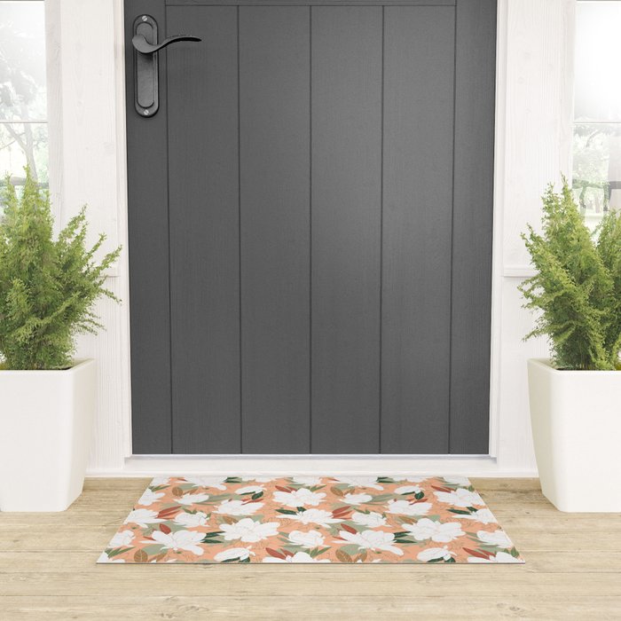 Big floral blossoms PF24 Welcome Mat Gallery Image 3