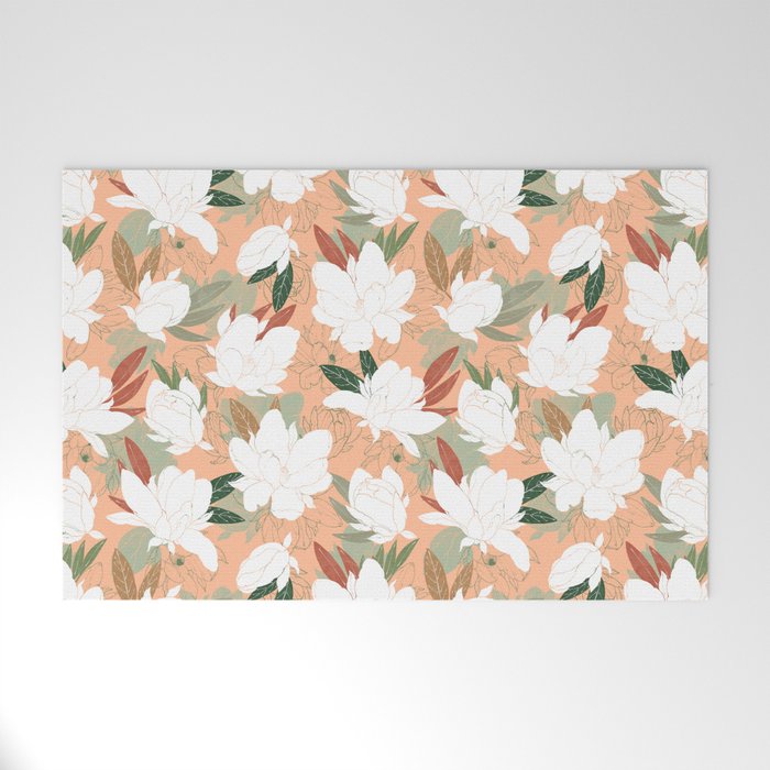 Big floral blossoms PF24 Welcome Mat Gallery Image 1