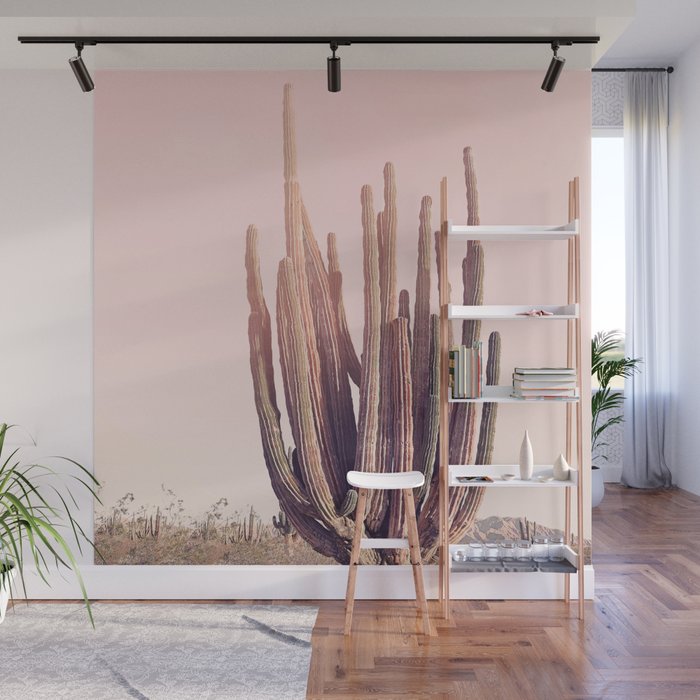 Blush Cactus Wall Mural Gallery Image 1
