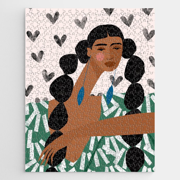 Boho Valentine Braids Jigsaw Puzzle Gallery Image 1