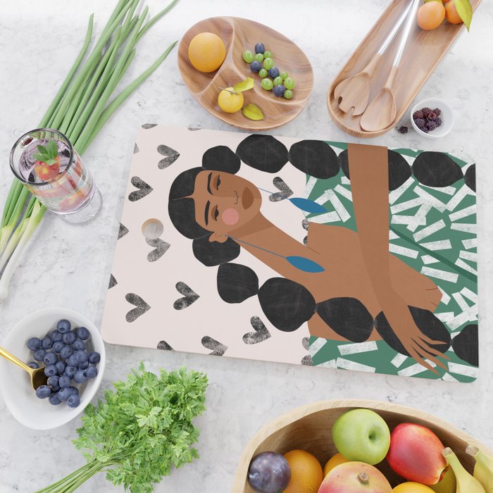 Boho Valentine Braids Cutting Board Gallery Image 2