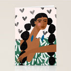 Boho Valentine Braids Stationery Card Gallery Image 2