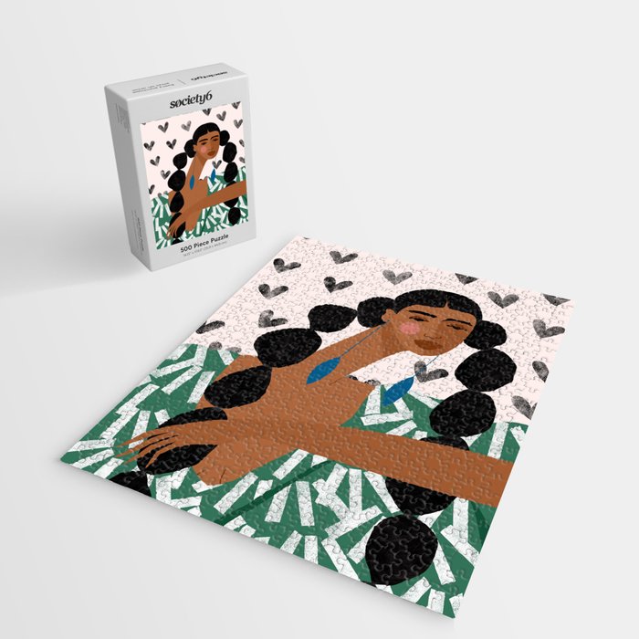 Boho Valentine Braids Jigsaw Puzzle Gallery Image 2