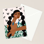 Boho Valentine Braids Stationery Card Gallery Image 2