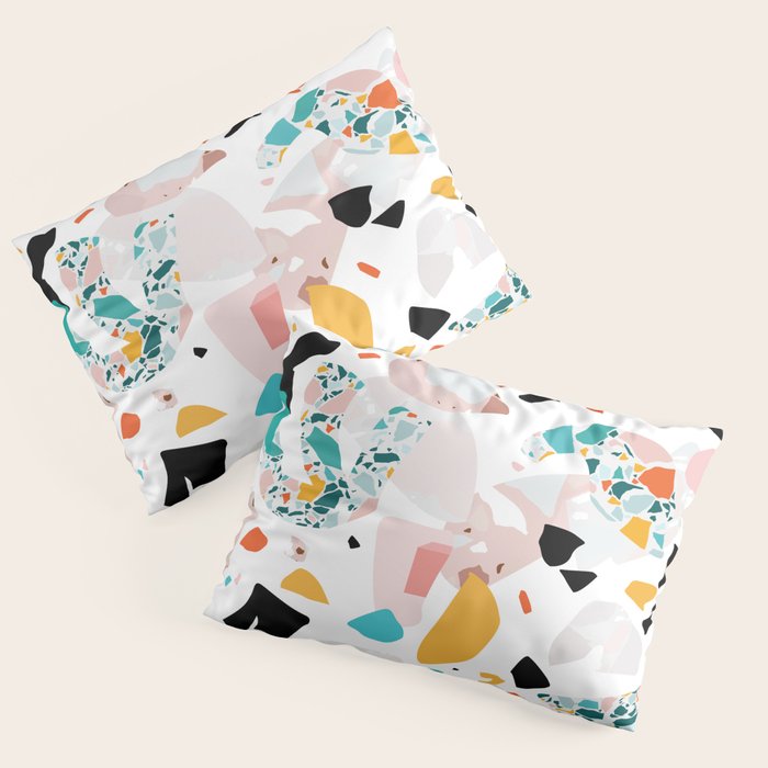 Mixed Mess I. / Collage, Terrazzo, Colorful Pillow Sham Gallery Image 3