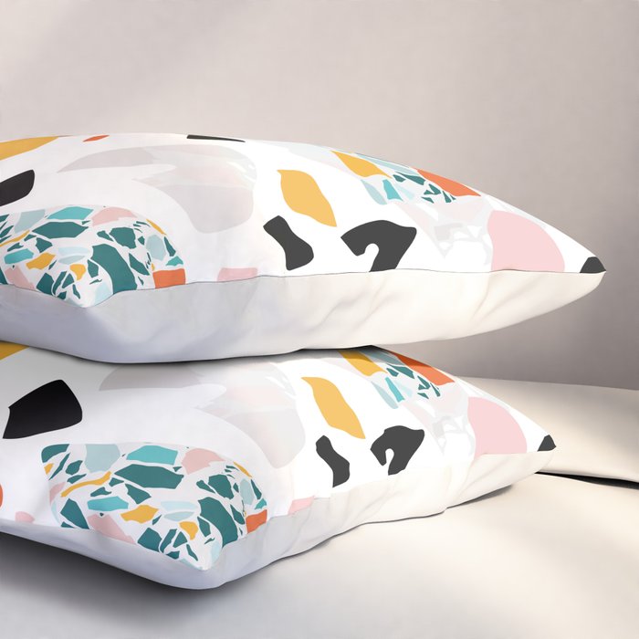 Mixed Mess I. / Collage, Terrazzo, Colorful Pillow Sham Gallery Image 3