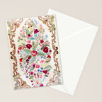 Vintage American Floral Rug Print Stationery Card Gallery Image 2