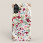 Vintage American Floral Rug Print iPhone Case Gallery Image 1