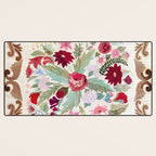 Vintage American Floral Rug Print Desk Mat Gallery Image 3