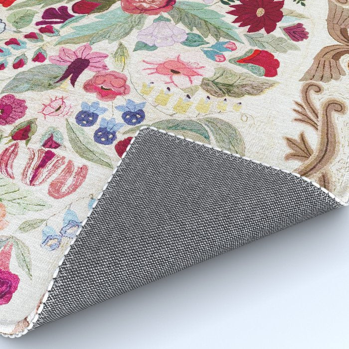 Vintage American Floral Rug Print Rug Gallery Image 4
