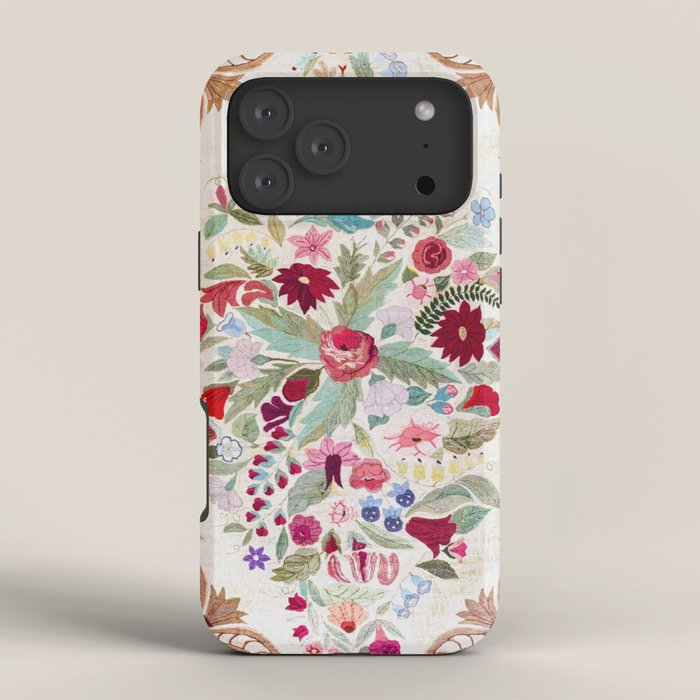 Vintage American Floral Rug Print iPhone Case Gallery Image 4