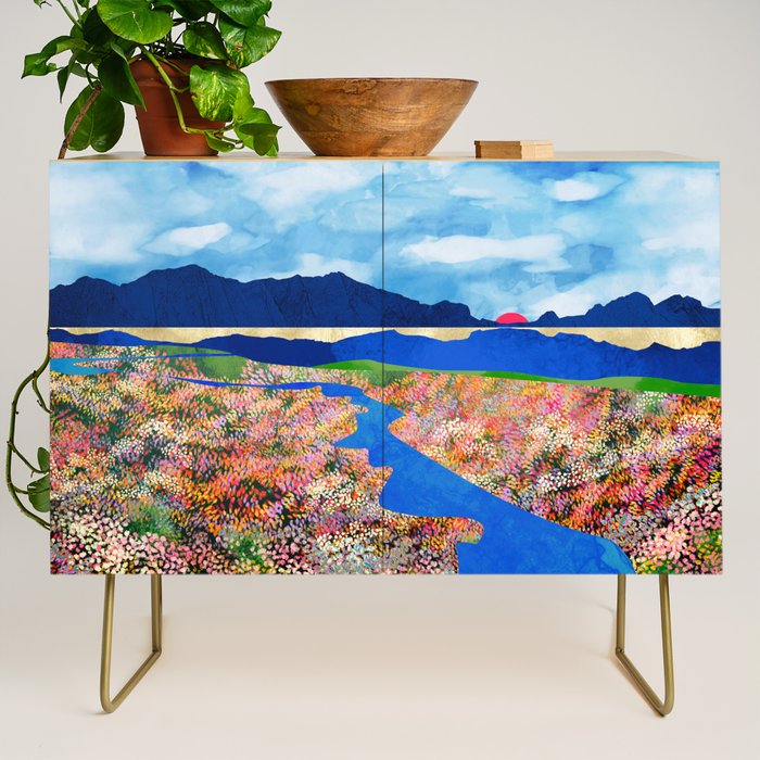 Flower Field Stream Credenza Gallery Image 1