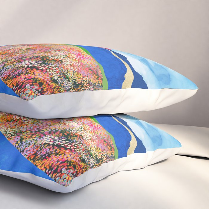 Flower Field Stream Pillow Sham Gallery Image 3