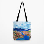 Flower Field Stream Tote Bag Gallery Image 2