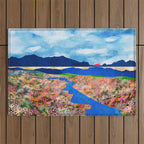 Flower Field Stream Outdoor Rug Gallery Image 1