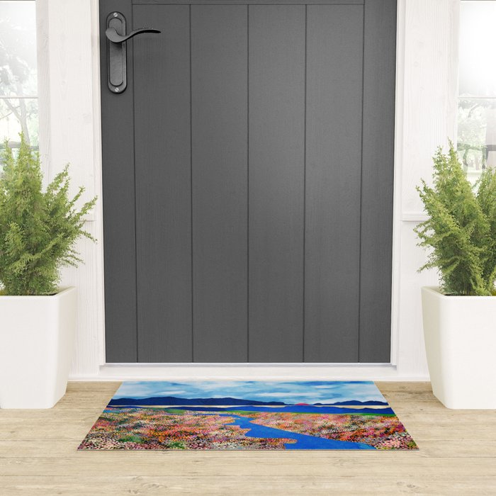 Flower Field Stream Welcome Mat Gallery Image 3