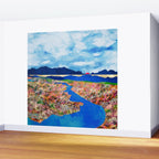 Flower Field Stream Wall Mural Gallery Image 2