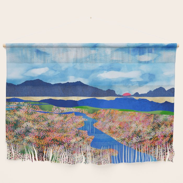 Flower Field Stream Wall Hanging Gallery Image 1