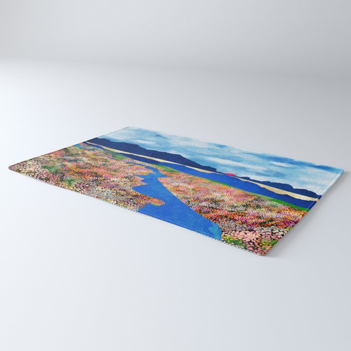 Flower Field Stream Rug Gallery Image 3