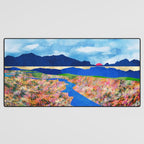 Flower Field Stream Desk Mat Gallery Image 3
