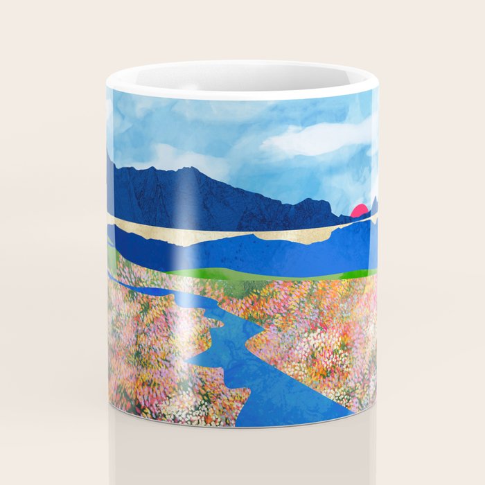 Flower Field Stream Coffee Mug Gallery Image 4