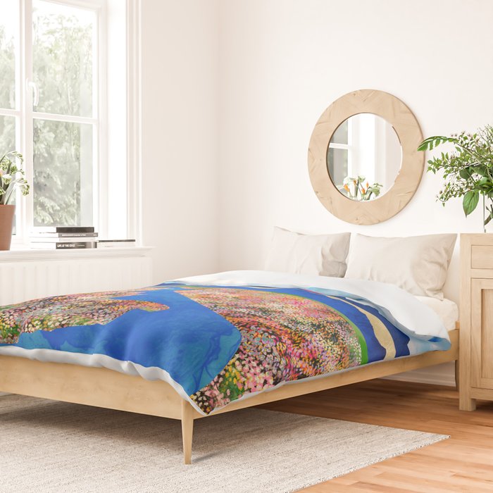 Flower Field Stream Duvet Cover Gallery Image 2