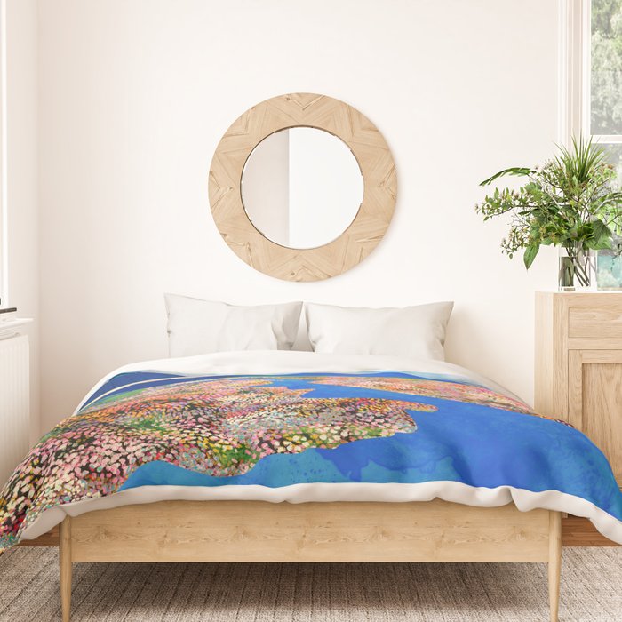 Flower Field Stream Duvet Cover Gallery Image 3