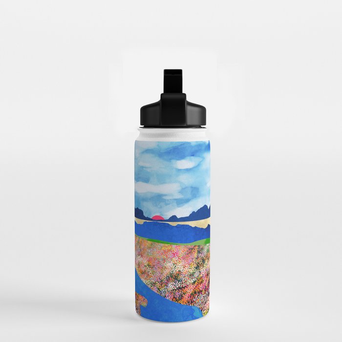 Flower Field Stream Water Bottle Gallery Image 2