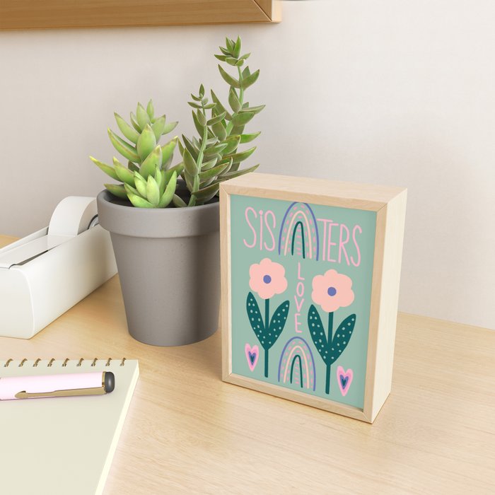 Sisters Love  Mini Art Print Gallery Image 2