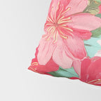 Azalea and Wildflower Bouquet on Teal Pillow Sham Gallery Image 4