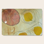 the sun rises and sets modern abstract mixed media painting Cutting Board Gallery Image 1