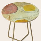 the sun rises and sets modern abstract mixed media painting Side Table Gallery Image 2