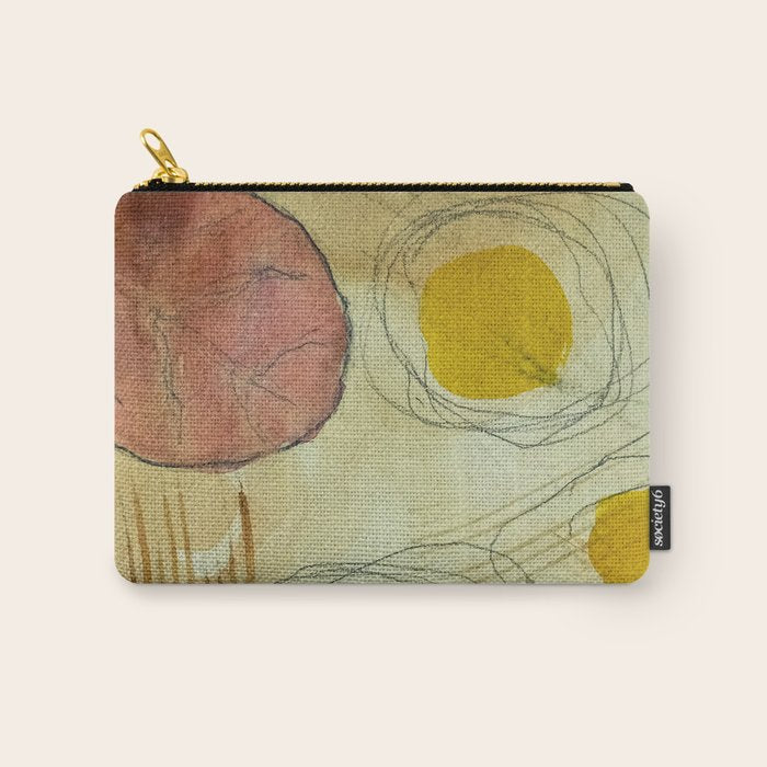 the sun rises and sets modern abstract mixed media painting Carry All Pouch Gallery Image 1