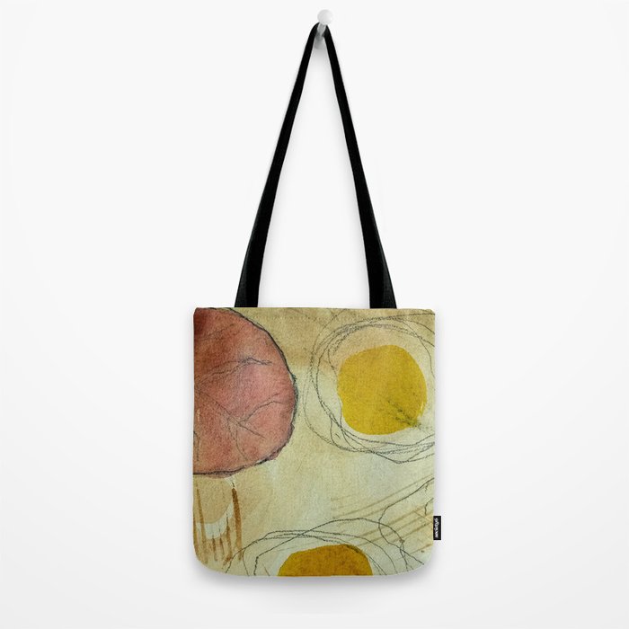 the sun rises and sets modern abstract mixed media painting Tote Bag Gallery Image 2