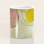 the sun rises and sets modern abstract mixed media painting Coffee Mug Gallery Image 4