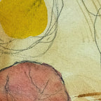 the sun rises and sets modern abstract mixed media painting Coffee Mug Gallery Image 2