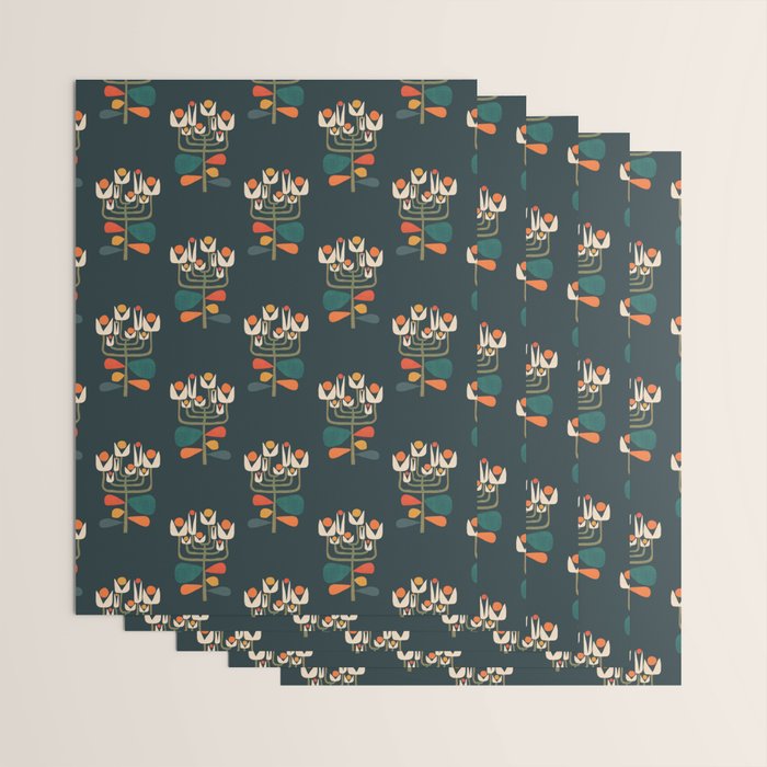 Retro botany Wrapping Paper Gallery Image 3