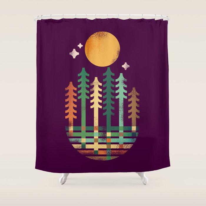 Night in the wood Shower Curtain Gallery Image 1