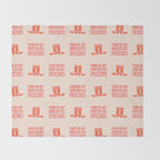 This is My Second Rodeo (pink and orange old west letters) Throw Blanket Gallery Image 2