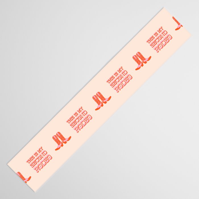 This is My Second Rodeo (pink and orange old west letters) Table Runner Gallery Image 3