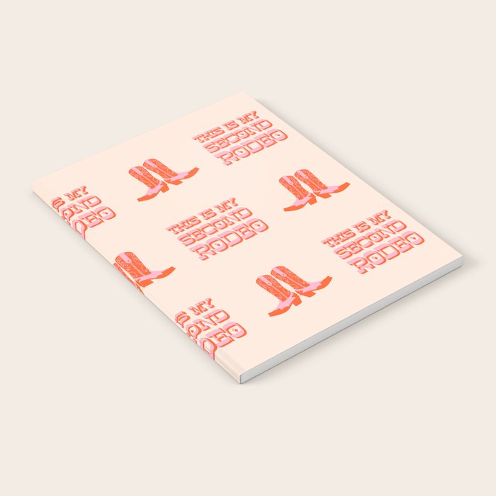 This is My Second Rodeo (pink and orange old west letters) Notebook Gallery Image 2